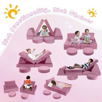 Modular Kids Play Couch – Fun, Comfy, Durable & Pink!
