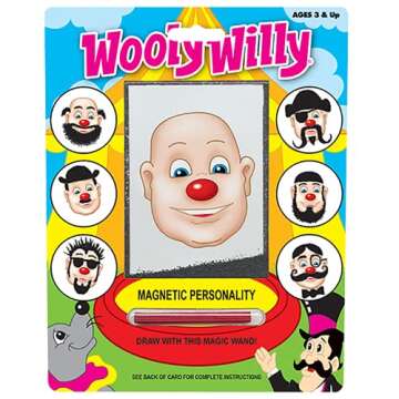 Wooly Willy Magnetic Personality — Classic Nostalgic Toy — Add Hair to Character and Make Fun Fa...