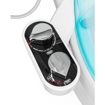 Clear Rear Bidet Attachment for Toilet - Self-Cleaning Dual Nozzle Bidet Toilet Seat with Adjustable...