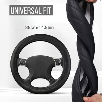 WARMITORY Heated Steering Wheel Cover - 12V Quick Heat