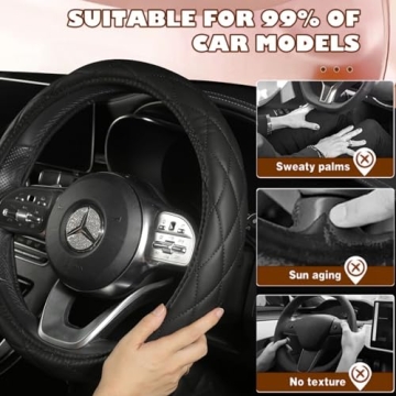 WARMITORY Heated Steering Wheel Cover - 12V Quick Heat