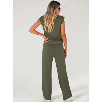 ANRABESS Women Casual Summer 2 Piece Tracksuit Sets