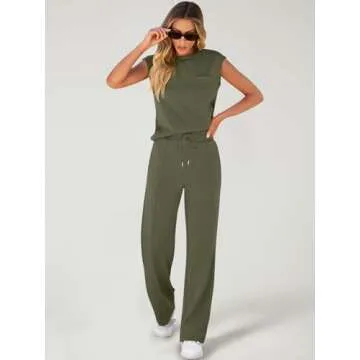 ANRABESS Women Casual Summer 2 Piece Tracksuit Sets