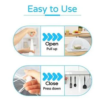 Comforer 4 Pack Mesh Food Covers for Outdoor Dining