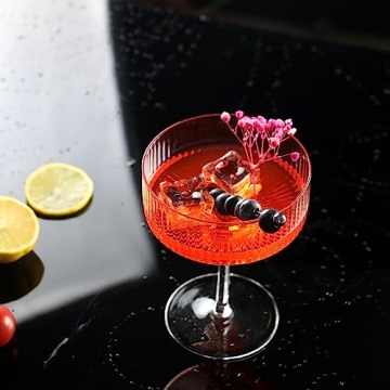 AOROTOE Vintage Cocktail Glasses Set for Elegant Drinking