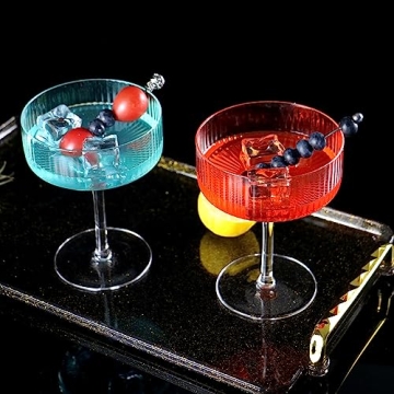 AOROTOE Vintage Cocktail Glasses Set for Elegant Drinking