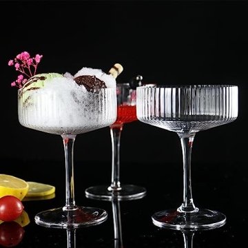 AOROTOE Vintage Cocktail Glasses Set for Elegant Drinking