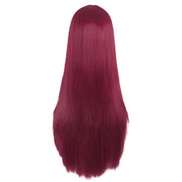 MapofBeauty 28 Inch/70 cm Women Special Natural Long Straight Synthetic Wig (Red)