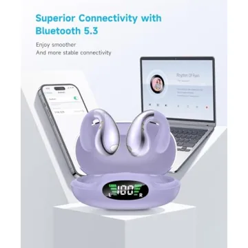 Boytond Ultra Open-Ear Wireless Earbuds for Comfort and Sound