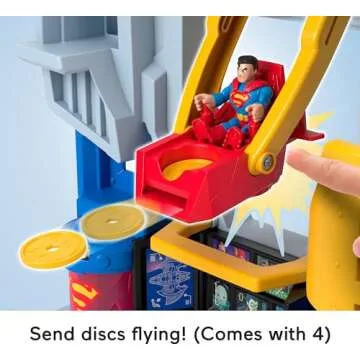 Fisher-Price Imaginext DC Super Friends Batman Toy, Ultimate Headquarters Playset 2-Ft Tall, Lights Sounds & 10 Pieces for Kids Ages 3+ Years