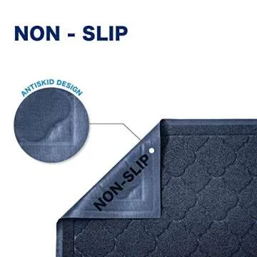 WePet Cat Litter Box Mat, Kitty Premium PVC Pad, Durable Trapping Rug, Phthalate Free, Urine-Resistant, Scatter Control, XXL 47 x 36 Inch, Blue
