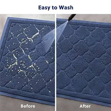 WePet Cat Litter Box Mat, Kitty Premium PVC Pad, Durable Trapping Rug, Phthalate Free, Urine-Resistant, Scatter Control, XXL 47 x 36 Inch, Blue