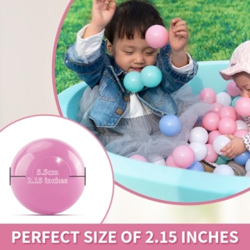 Thenese Crush Proof Ball Pit Balls 100 pcs for Kids
