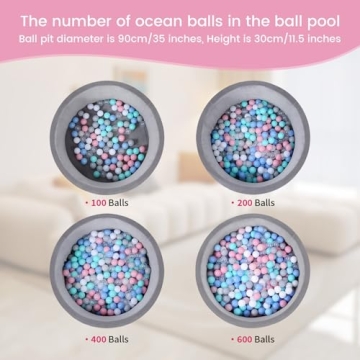 Thenese Crush Proof Ball Pit Balls 100 pcs for Kids