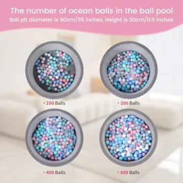 Thenese Crush Proof Ball Pit Balls 100 pcs for Kids