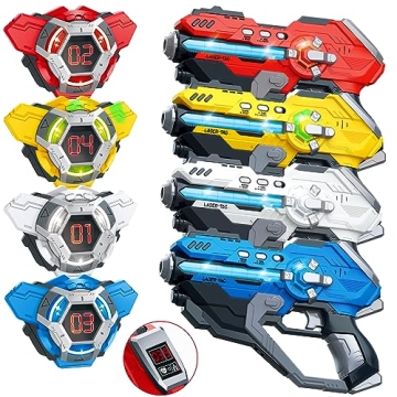 Kusntin Laser Tag Guns Set & Vests for Ages 8 and Up, Multi-Player Fun with LED Display