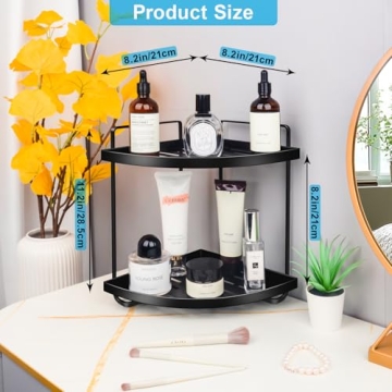 Niluks 2 Tier Metal Counter Organizer for Small Spaces