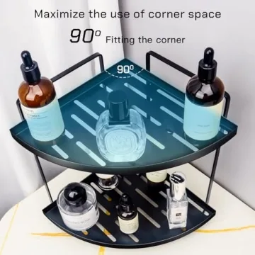 Niluks 2 Tier Metal Counter Organizer for Small Spaces