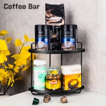 Niluks 2 Tier Metal Counter Organizer for Small Spaces