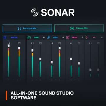 SteelSeries Alias USB Mic for PC — 3x Bigger Capsule for Gaming, Streaming and Podcasting — Sonar for Streamers Audio Software — AI Noise Cancelling — LED Mute & Level Monitoring — Shock Mount