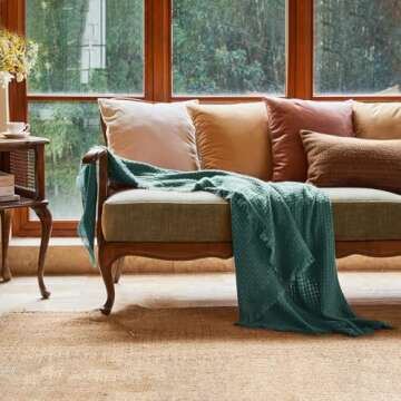 LIFEIN Cozy Knitted Fall Throw Blanket for Home