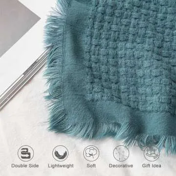 LIFEIN Cozy Knitted Fall Throw Blanket for Home