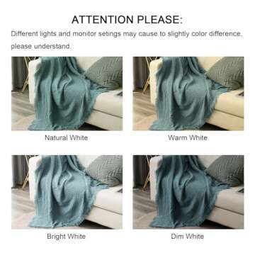 LIFEIN Cozy Knitted Fall Throw Blanket for Home