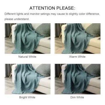 LIFEIN Cozy Knitted Fall Throw Blanket for Home