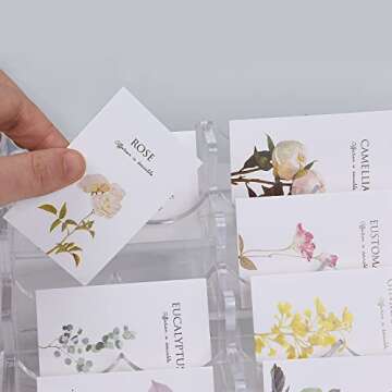 Patioer Clear Acrylic Business Card Holder for Desk 12.6x 5.5x 5.2 inches, 4 Tier 12 Pockets Multiple Card Stand Business Card Holder Display Office