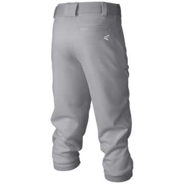 Easton | PRO+ Pull Up Baseball Pant | Youth | Full Length | Elastic Bottom | Youth Grey Y S