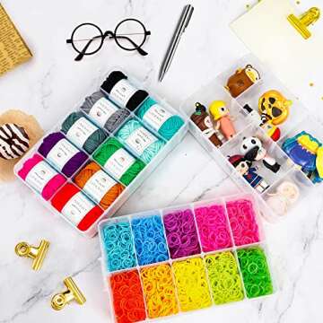 7 Layers Stackable Storage Container, 70 Adjustable Compartments (White) Perfect for Kids Toys, Art ...