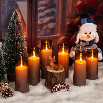 Flickering Flameless Candles with Remote - Set of 9