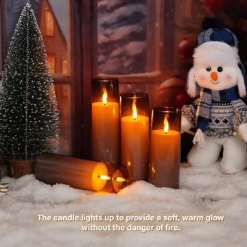 Flickering Flameless Candles with Remote - Set of 9