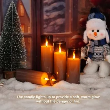 Flickering Flameless Candles with Remote - Set of 9