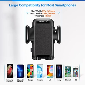 SOAIY 3-in-1 Car Mount Charger with USB Ports