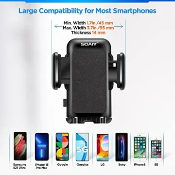 SOAIY 3-in-1 Car Mount Charger with USB Ports