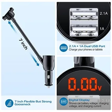 SOAIY 3-in-1 Car Mount Charger with USB Ports