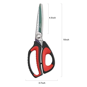 LIVINGO Heavy Duty Scissors - Sharp & Durable 10 Inch
