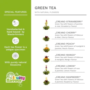 Creano Blooming Tea Gift Set in Stylish Wooden Box