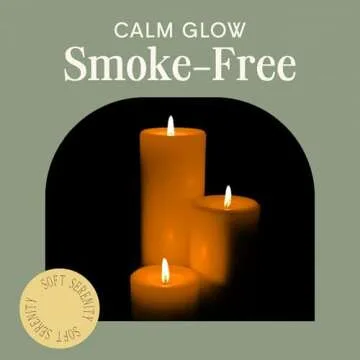 Mister Candle Dripless Unscented Pillar Candles Set of 3