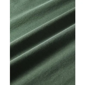 CRZ YOGA Pima Cotton Long Sleeve Workout Shirts for Women Loose Fit Athletic Yoga Shirt Casual Boat Neck Fall Tops Nature Green Small