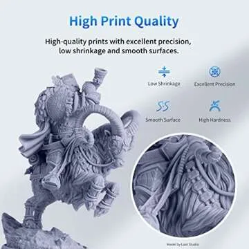 ANYCUBIC 3D Printer Resin, 405nm SLA UV-Curing Resin for High Precision 3D Printing (Grey, 1kg)
