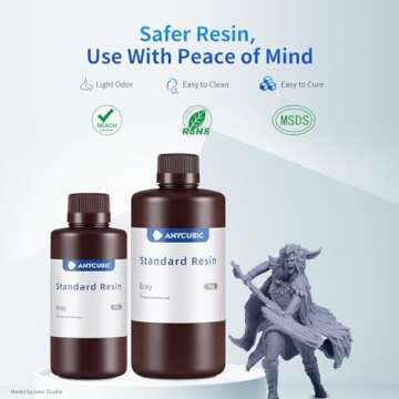 Buy ANYCUBIC 3D Printer Resin, 405nm SLA UV-Curing Resin