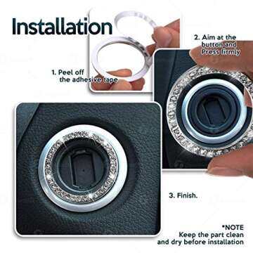 16 in Steering Wheel Cover Bling Truck Steering Wheel Cover Women with 1x Bling Ring Accessories,Beige