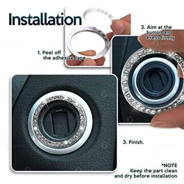 16 in Steering Wheel Cover Bling Truck Steering Wheel Cover Women with 1x Bling Ring Accessories,Beige