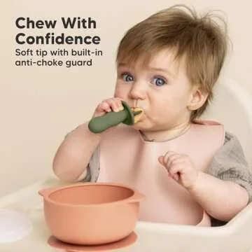 KeaBabies 4-Pack Silicone Baby Spoon and Fork Set