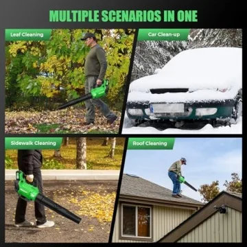 FAJOMRI Cordless Leaf Blower - 580CFM & 3 Speeds