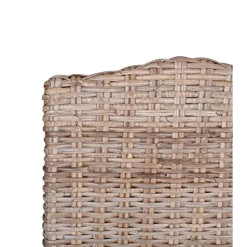 Handcrafted Rattan Bar Stool - East at Main Nisha (Brown) | 18" W x 20" D x 41" H