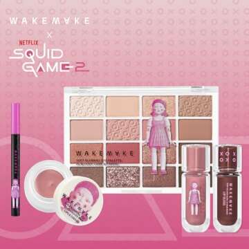 WAKEMAKE Squid Game Lip Gloss Set for Glossy Finish