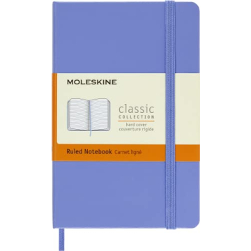 Moleskine Classic Notebook, Pocket, Ruled, Hydrangea Blue, Hard Cover (3.5 X 5.5)